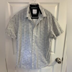 DENIM & FLOWER collared button down shirt in grey